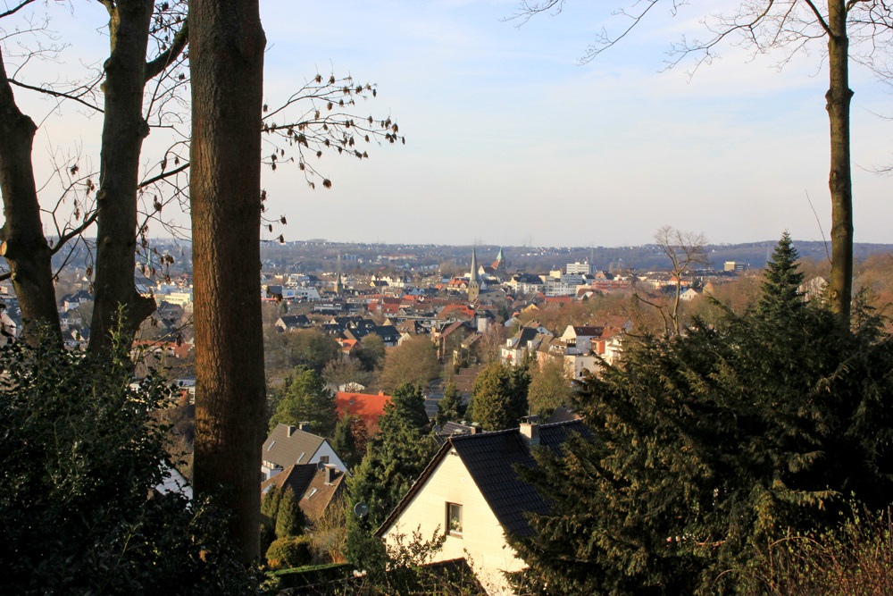 Blick auf Hattingen am Rande des Schulenberger Waldes