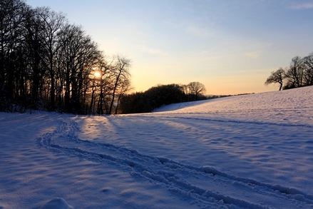 Winterlandschaft zwischen Langenberg und Niederelfringhausen