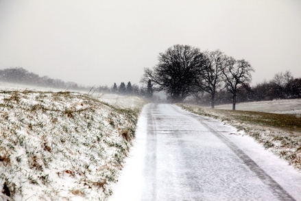 Schneegestöber in Niederelfringhausen