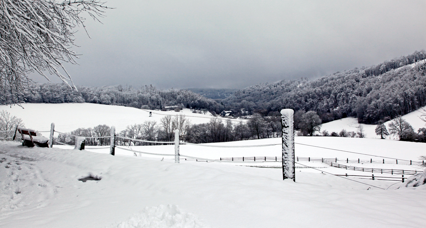 Winter auf dem Anderl-Heckmair-Weg in der Elfringhauser Schweiz