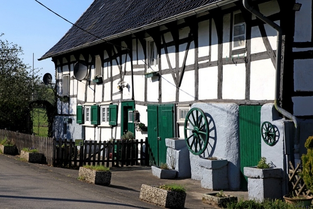 Das Fachwerkhaus „Schnapp op" im Deilbachtal